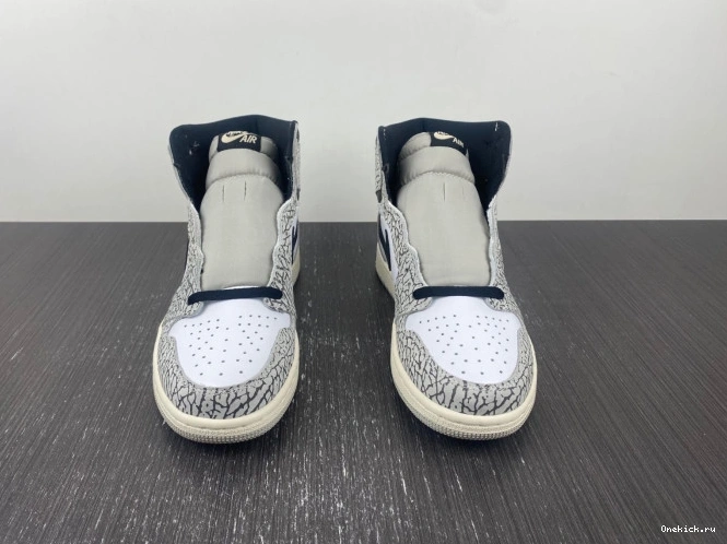One Kick DZ5485-052 OG High 1 Jordan Cement Air White 0723